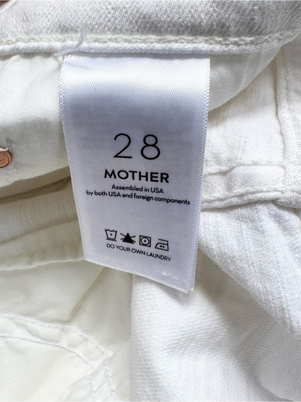 MOTHER Superior The Spinner Sneak Wide-Leg Jeans in Totally Innocent White 28 - Picture 10 of 16